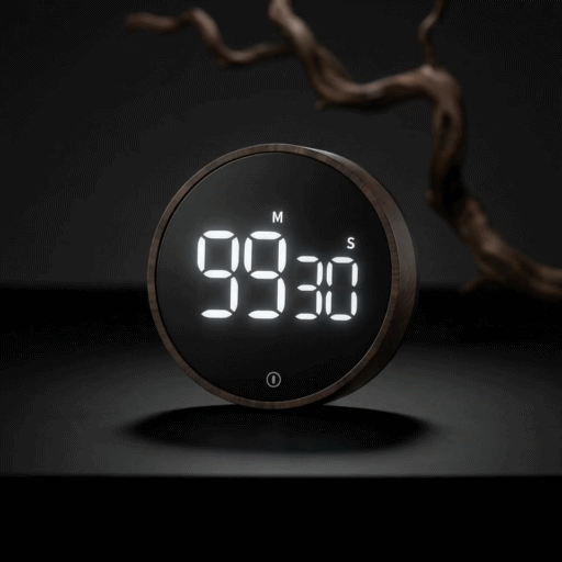 Noklead Digital Rotary Timer with Magnetic Back and LED Display